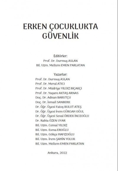 ERKEN ÇOCUKLUKTA GÜVENLİK