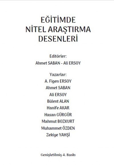 EĞİTİMDE NİTEL ARAŞTIRMA DESENLERİ