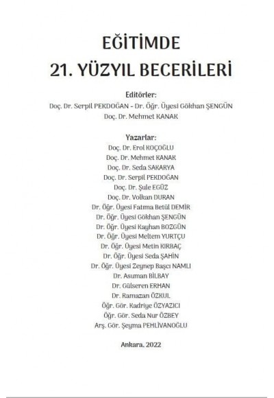 EĞİTİMDE 21. YÜZYIL BECERİLERİ