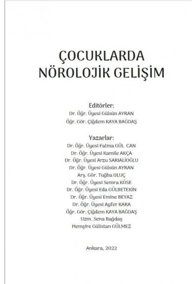 ÇOCUKLARDA NÖROLOJİK GELİŞİM