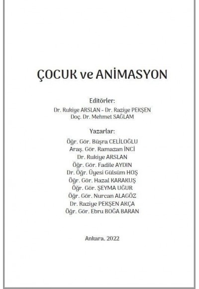 ÇOCUK ve ANİMASYON