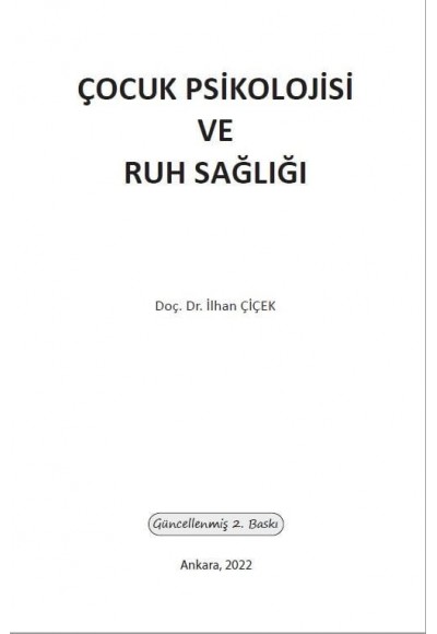 ÇOCUK PSİKOLOJİSİ ve RUH SAĞLIĞI