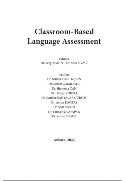 CLASSROOM-BASED LANGUAGE ASSESSMENT