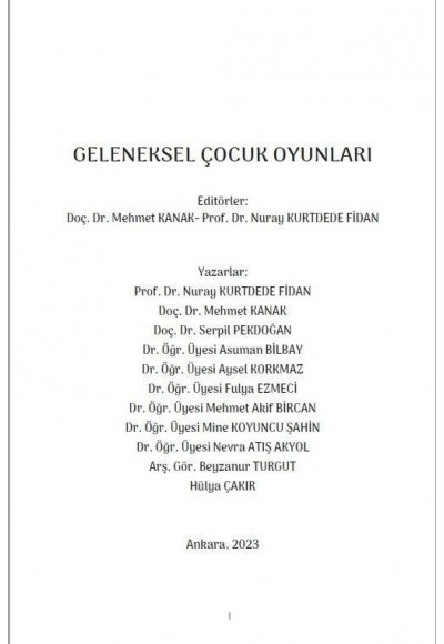 GELENEKSEL ÇOCUK OYUNLARI