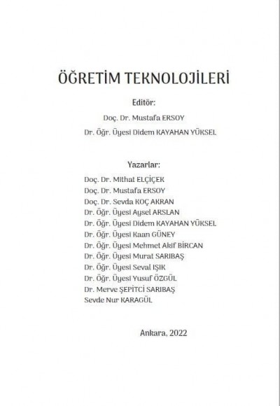 ÖĞRETİM TEKNOLOJİLERİ