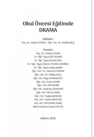 Okul Öncesi Eğitimde DRAMA