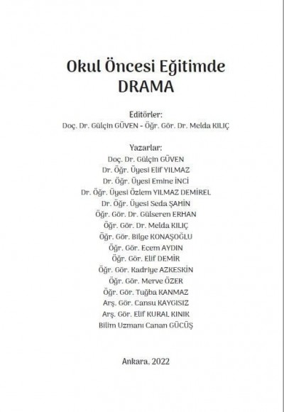 Okul Öncesi Eğitimde DRAMA