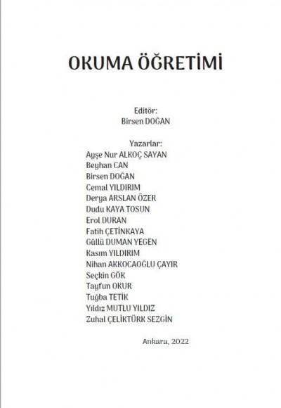 OKUMA ÖĞRETİMİ