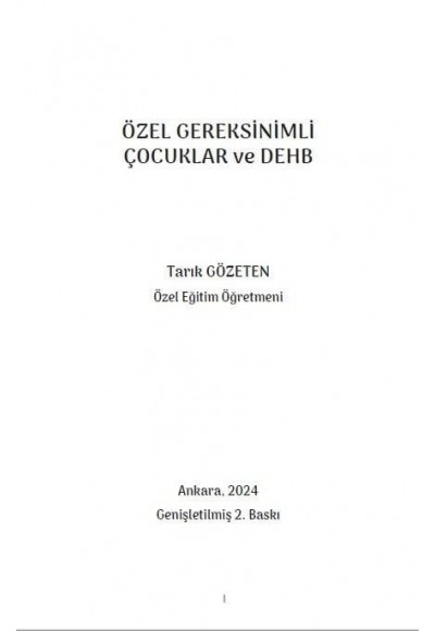 ÖZEL GEREKSİNİMLİ ÇOCUKLAR ve DEHB