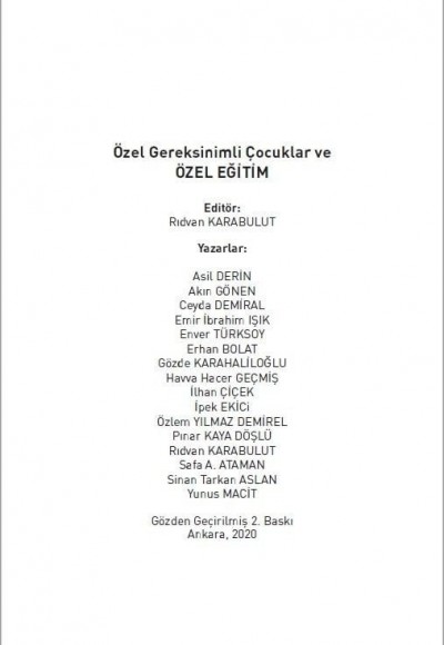 Özel Gereksinimli Çocuklar ve ÖZEL EĞİTİM