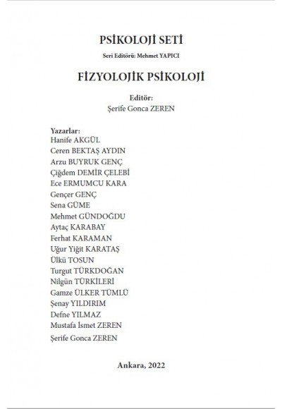 FİZYOLOJİK PSİKOLOJİ