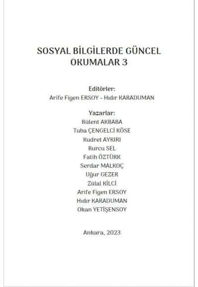 SOSYAL BİLGİLERDE GÜNCEL OKUMALAR 3