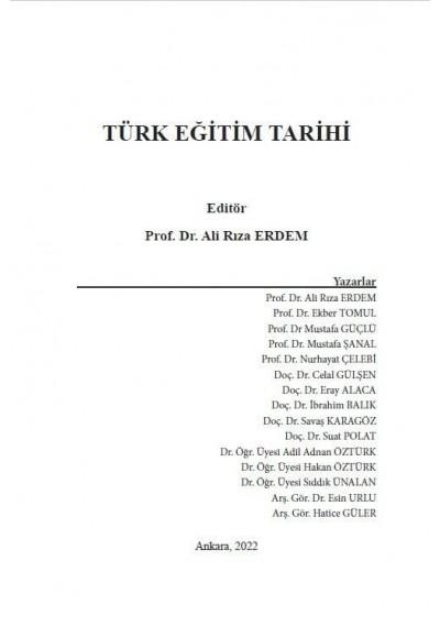 TÜRK EĞİTİM TARİHİ