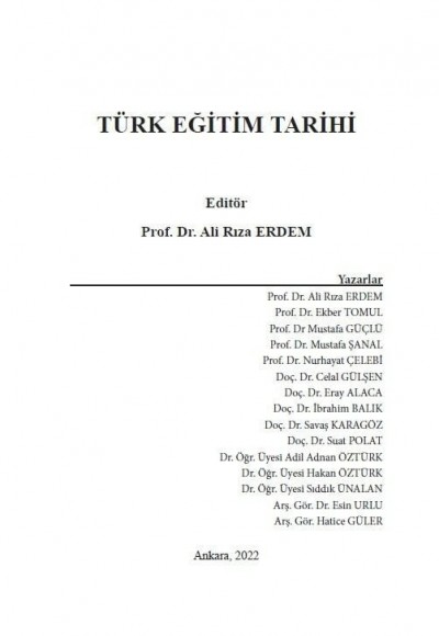 TÜRK EĞİTİM TARİHİ