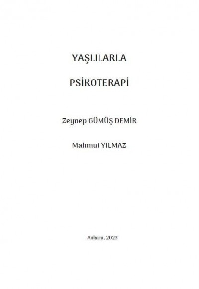 YAŞLILARLA PSİKOTERAPİ