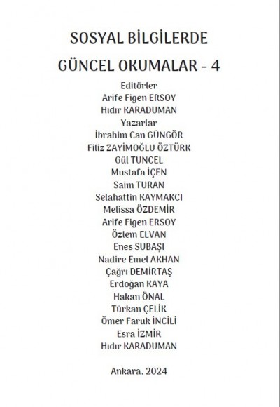 SOSYAL BİLGİLERDE GÜNCEL OKUMALAR - 4