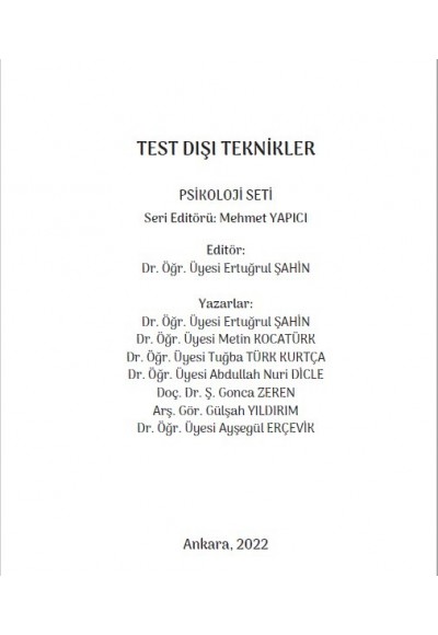 TEST DIŞI TEKNİKLER